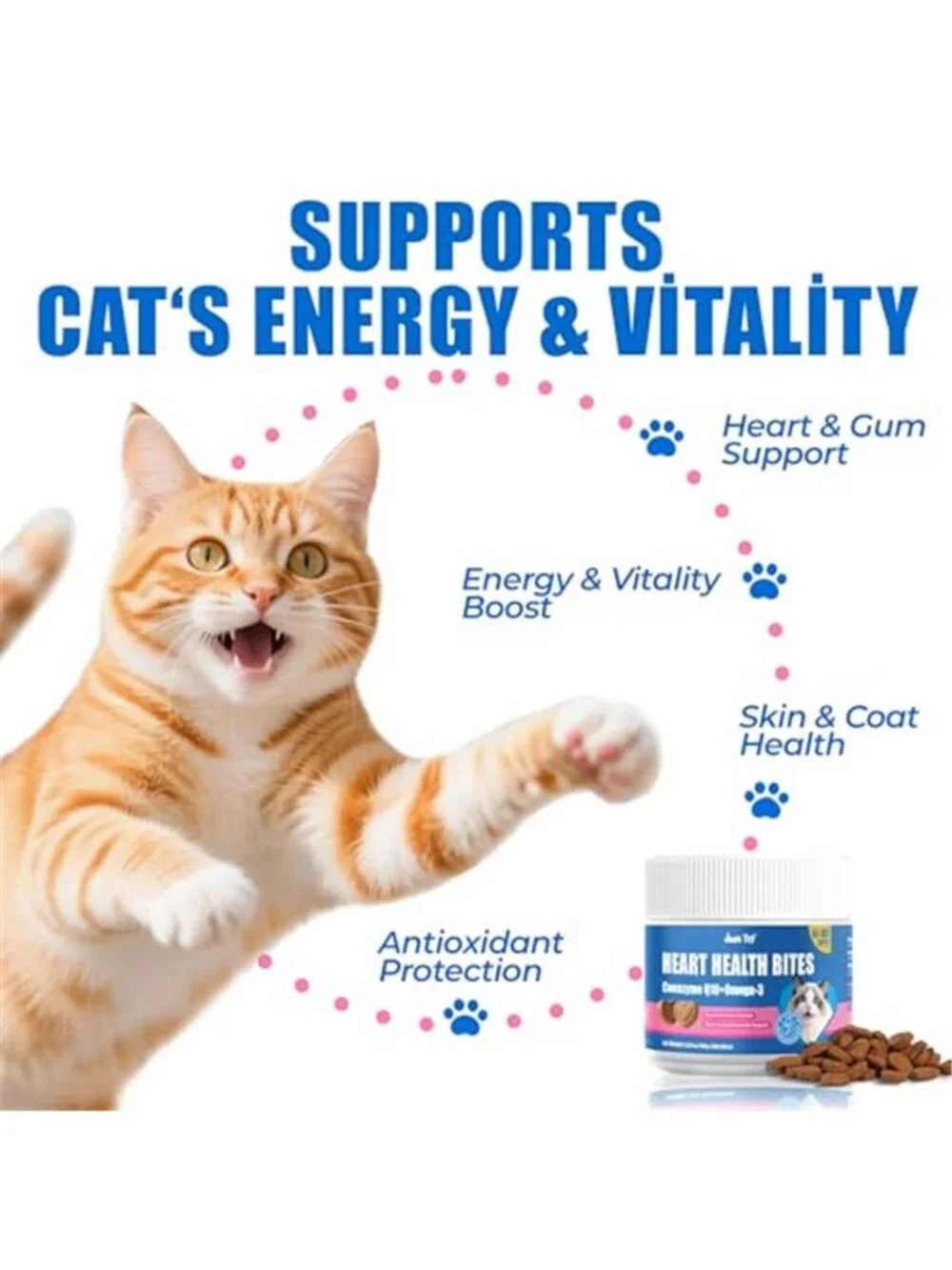 CoQ10 & Taurine Cat Treats, 300 Ct - E